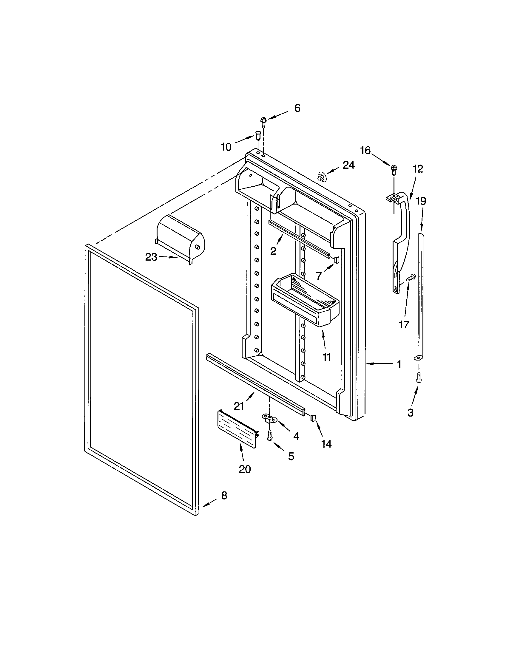 Refrigerator door