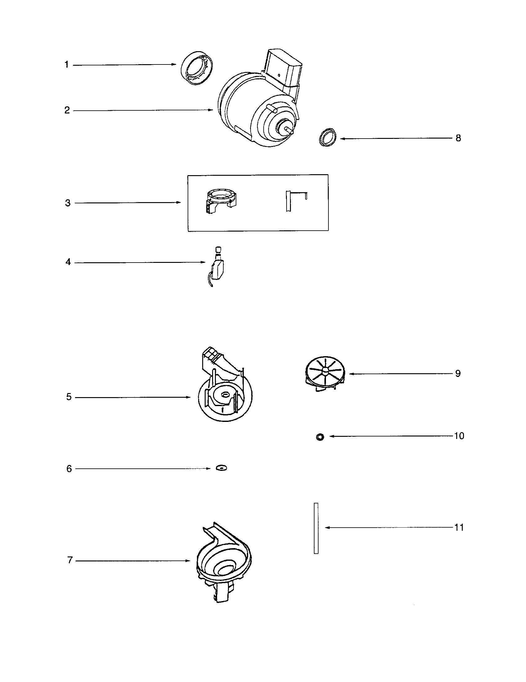 MOTOR/FAN COVER/SCROLL