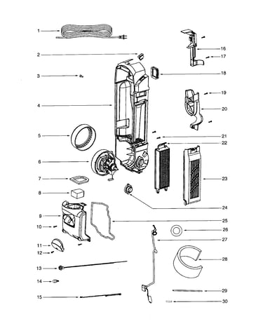 Motor/filter and motor cover