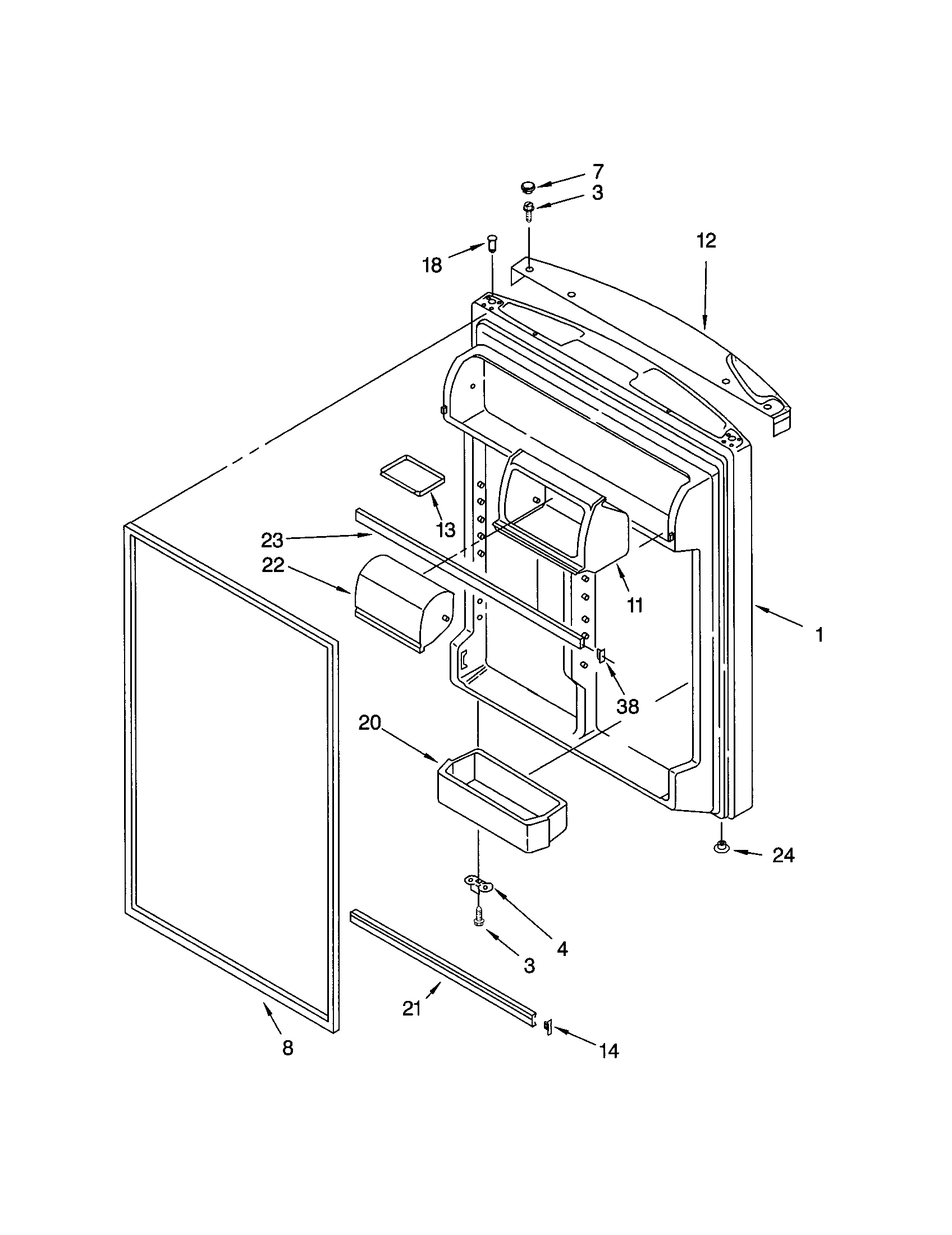 Refrigerator door