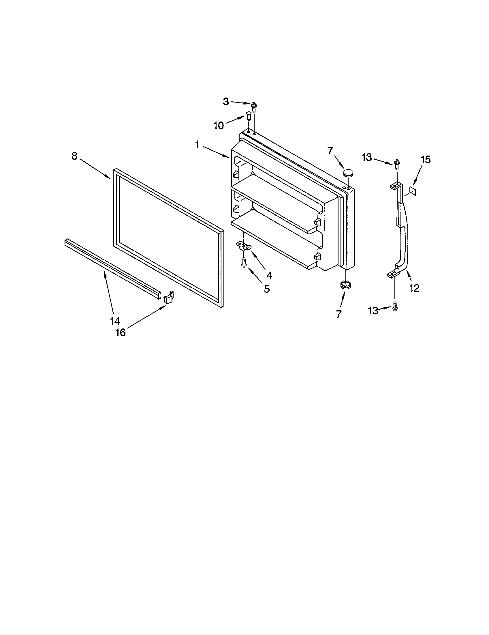 Freezer door