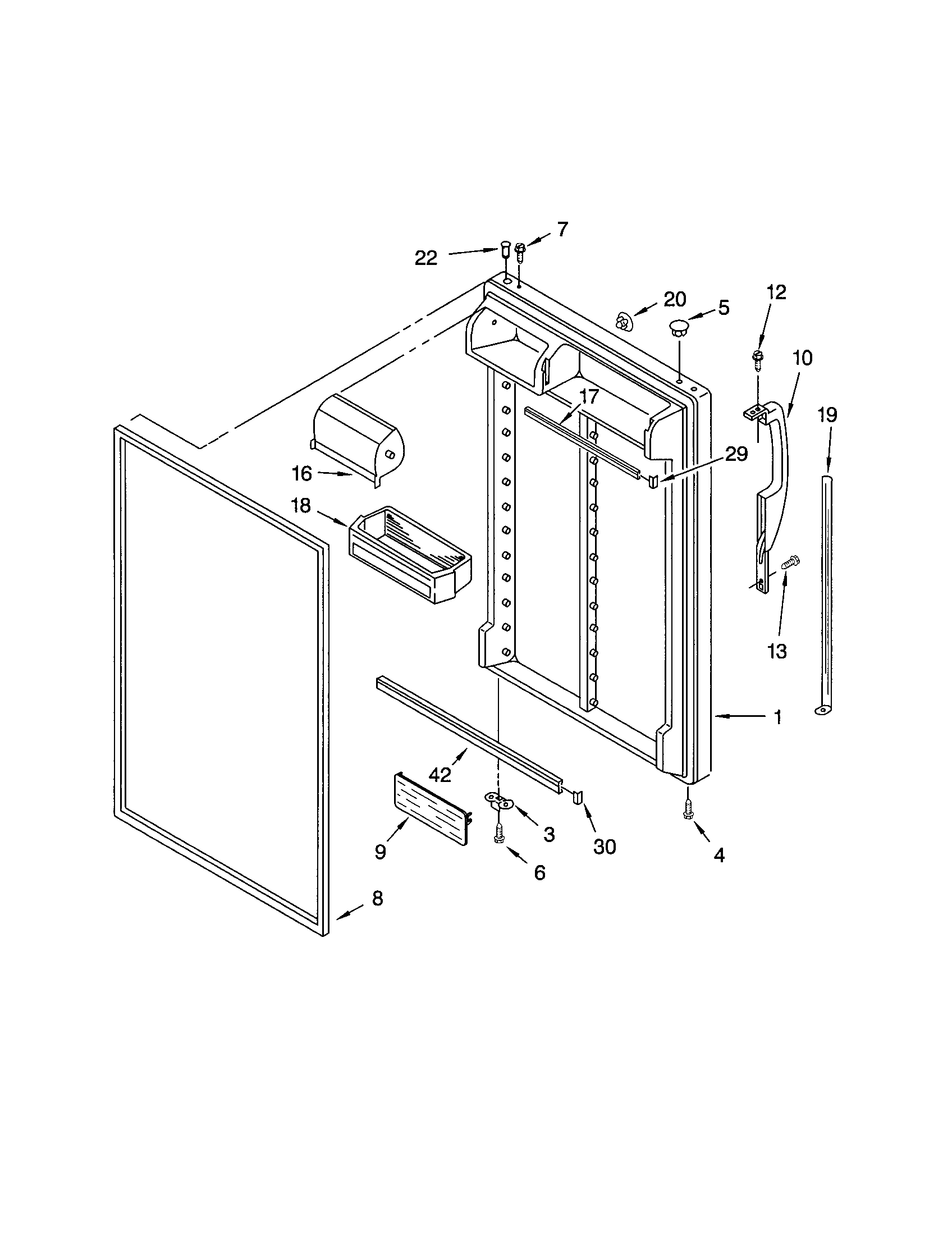 Refrigerator door