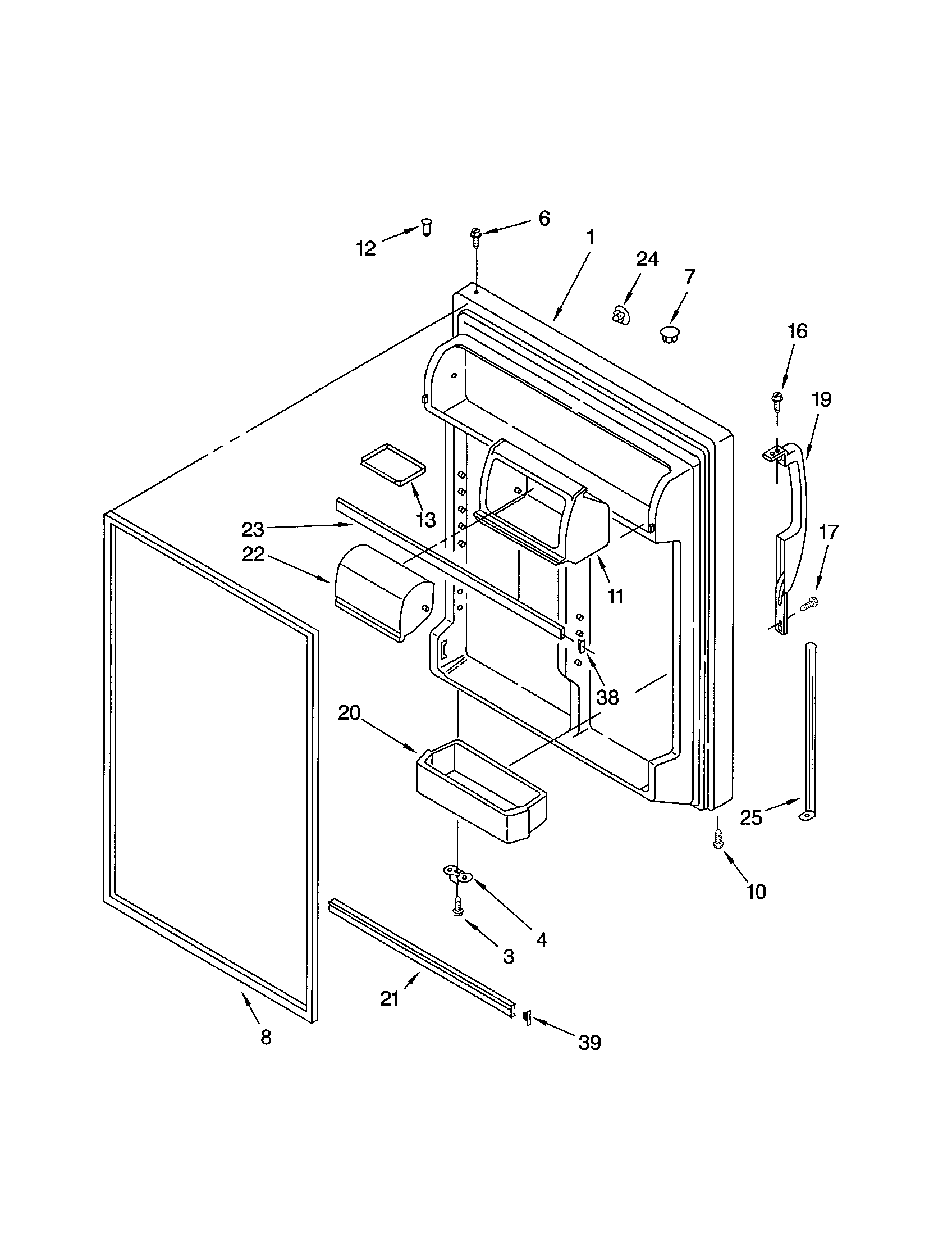 Refrigerator door