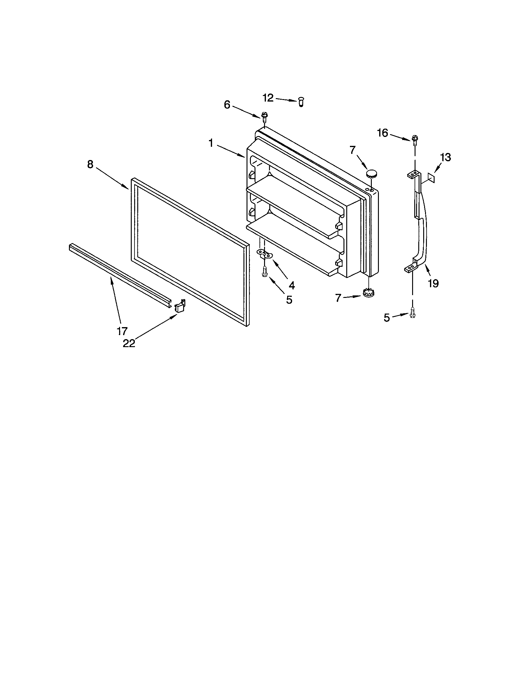 Freezer door
