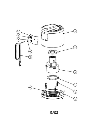 Hood/motor mounting plate