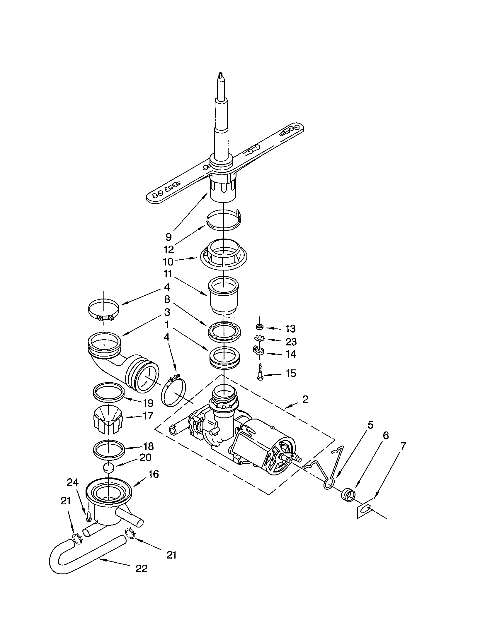 PUMP AND SPRAY ARM