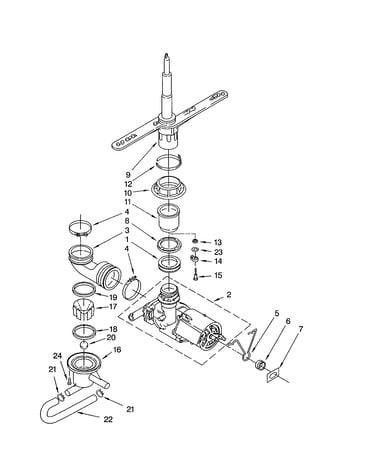 Pump and spray arm