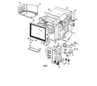 GE JHP56V*K1 frame/side case/oven door diagram