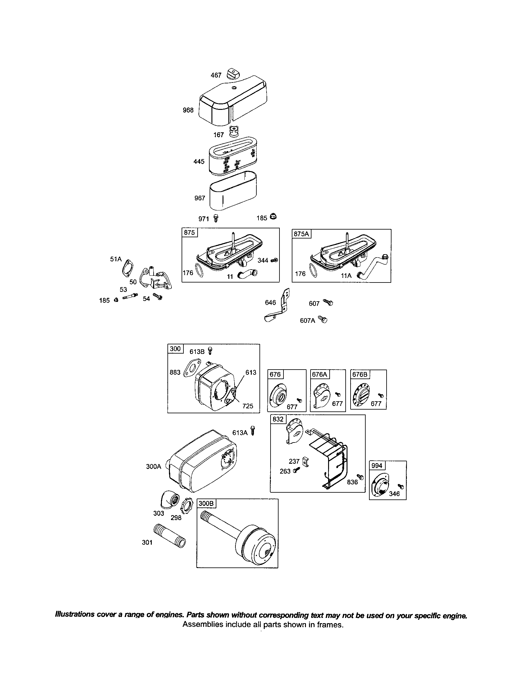 Muffler/cover-air cleaner