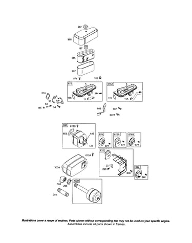 Muffler/cover-air cleaner