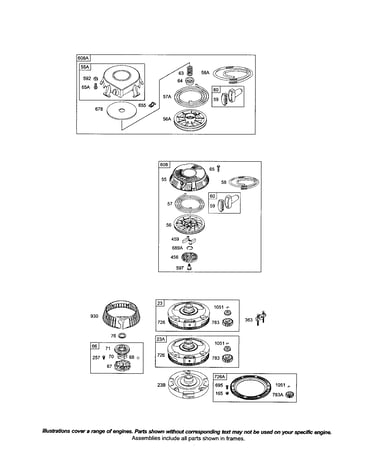 Starter-rewind/flywheel
