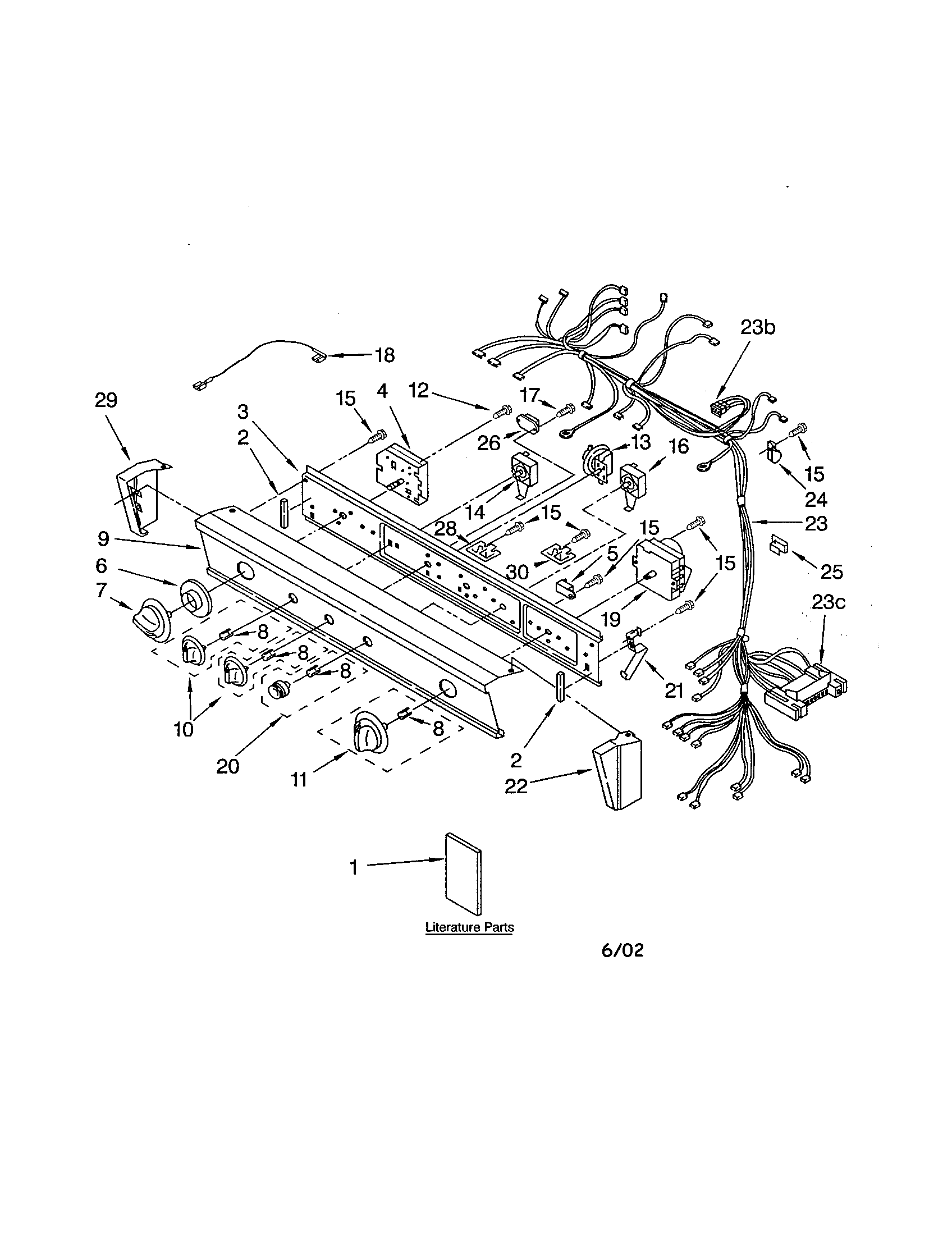 WASHER/DRYER CONTROL PANEL