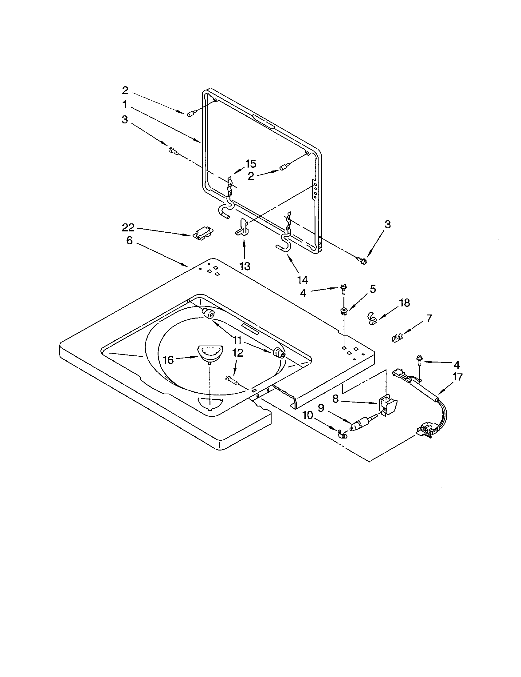 WASHER TOP AND LID