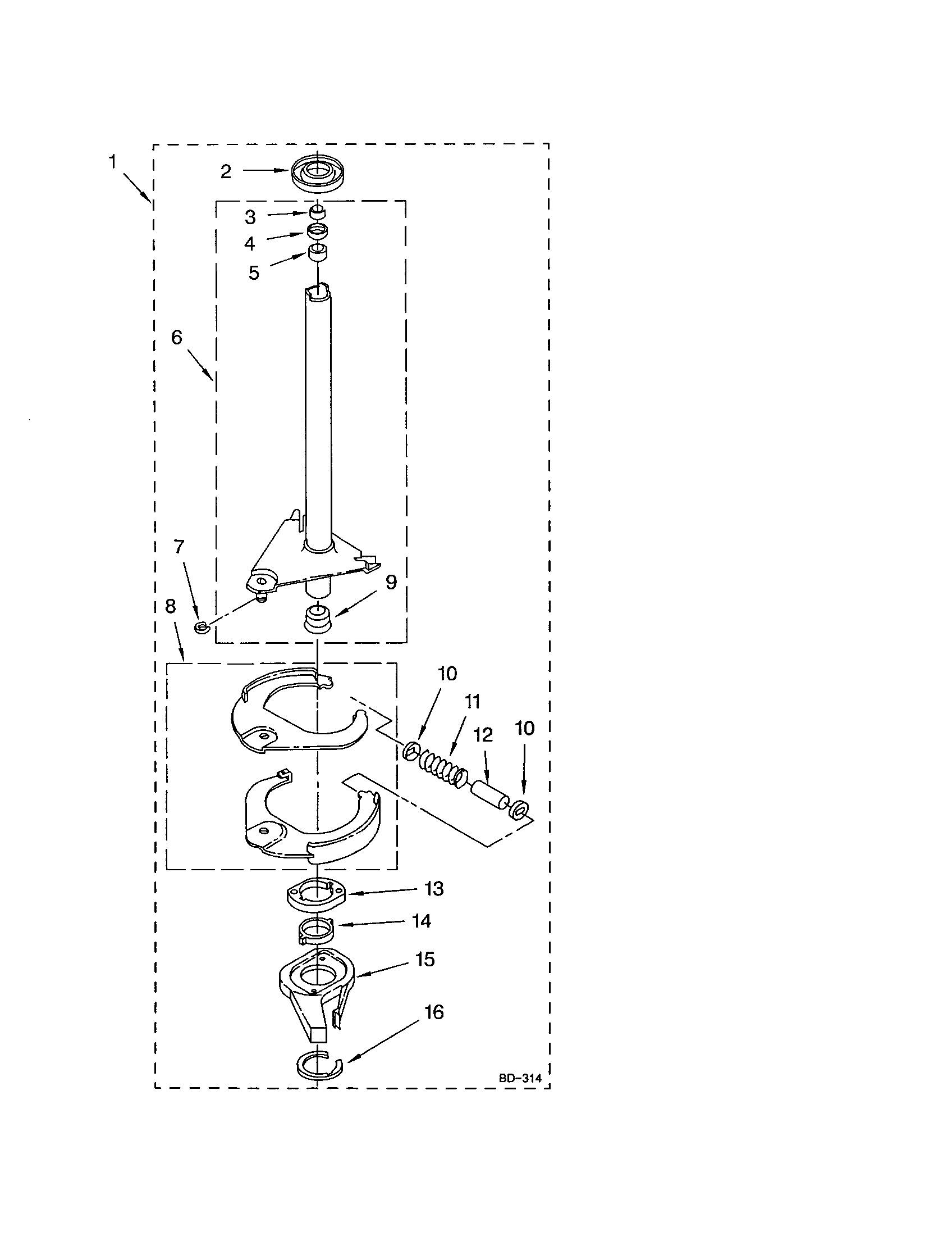 Brake and drive tube
