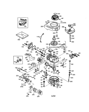 Engine/cylinder/flywheel