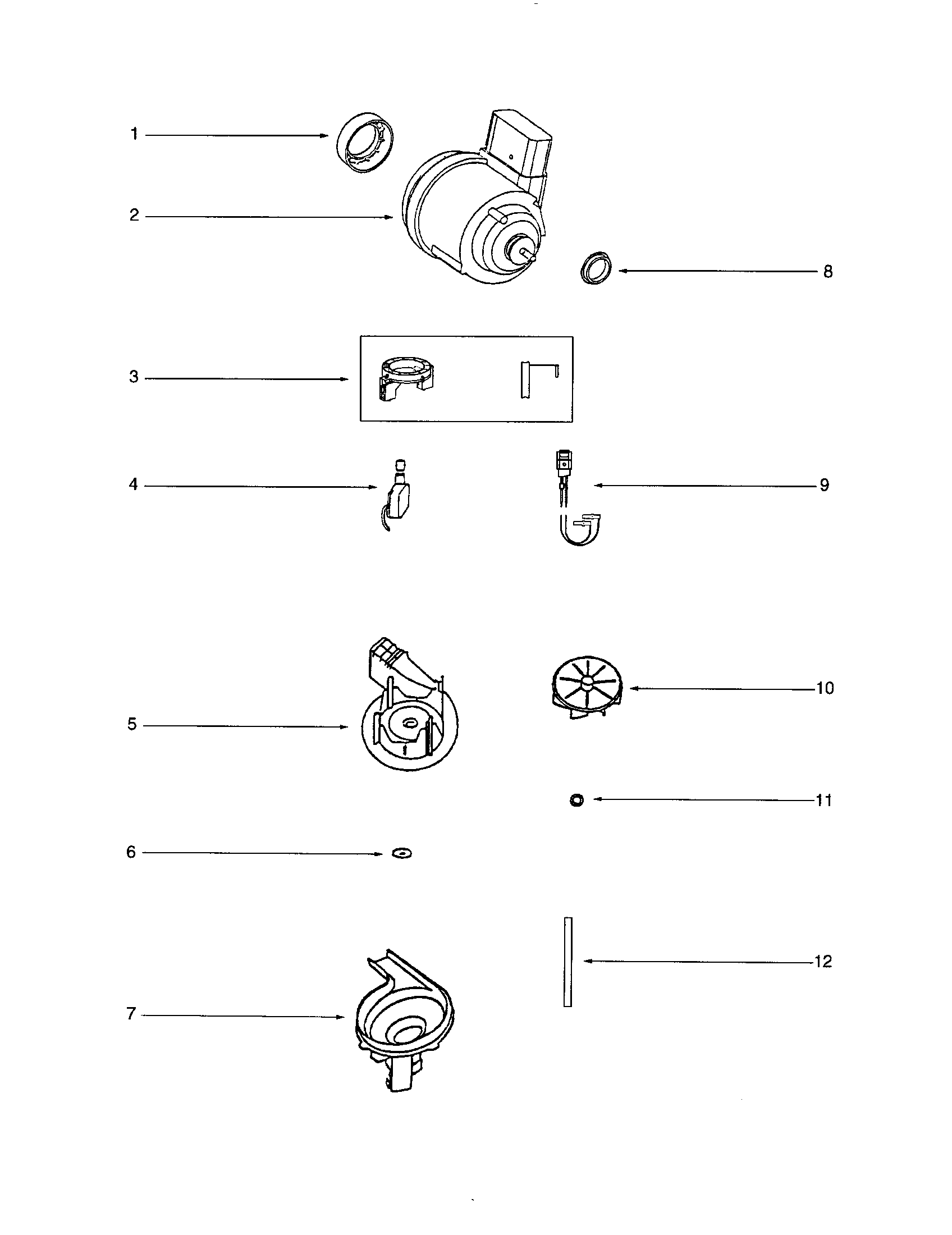 Fan cover/motor