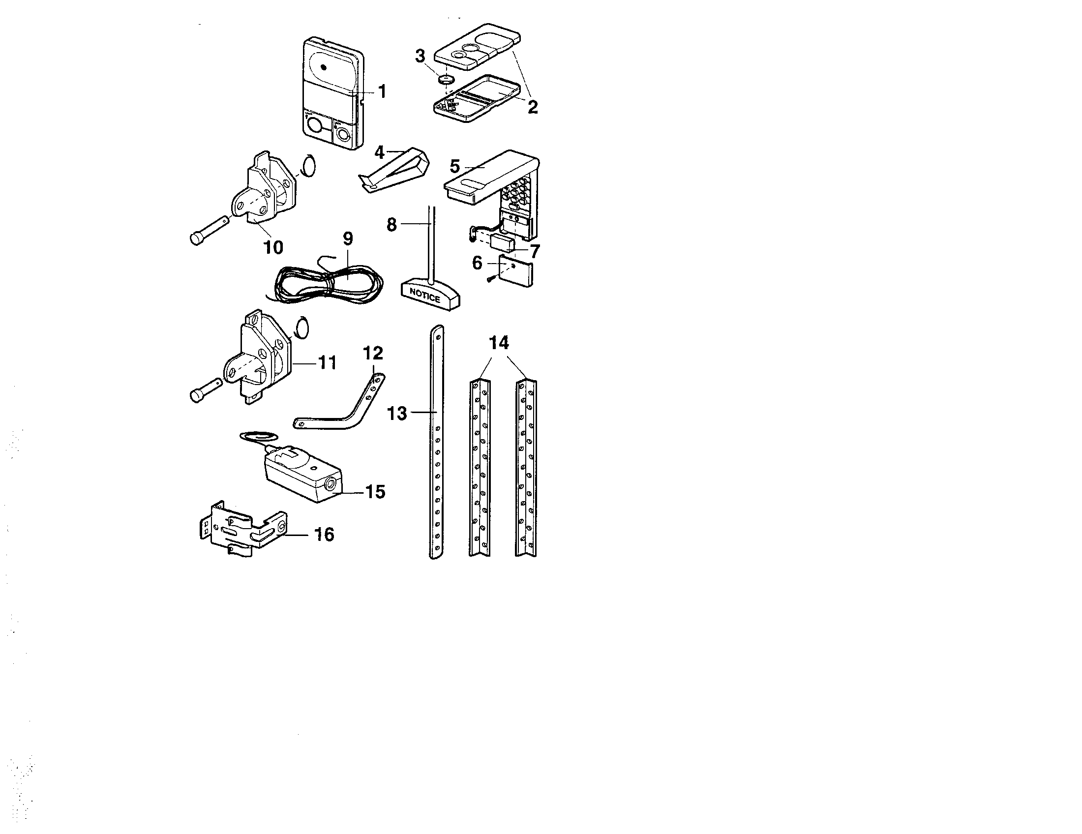 Control console/safety sensor