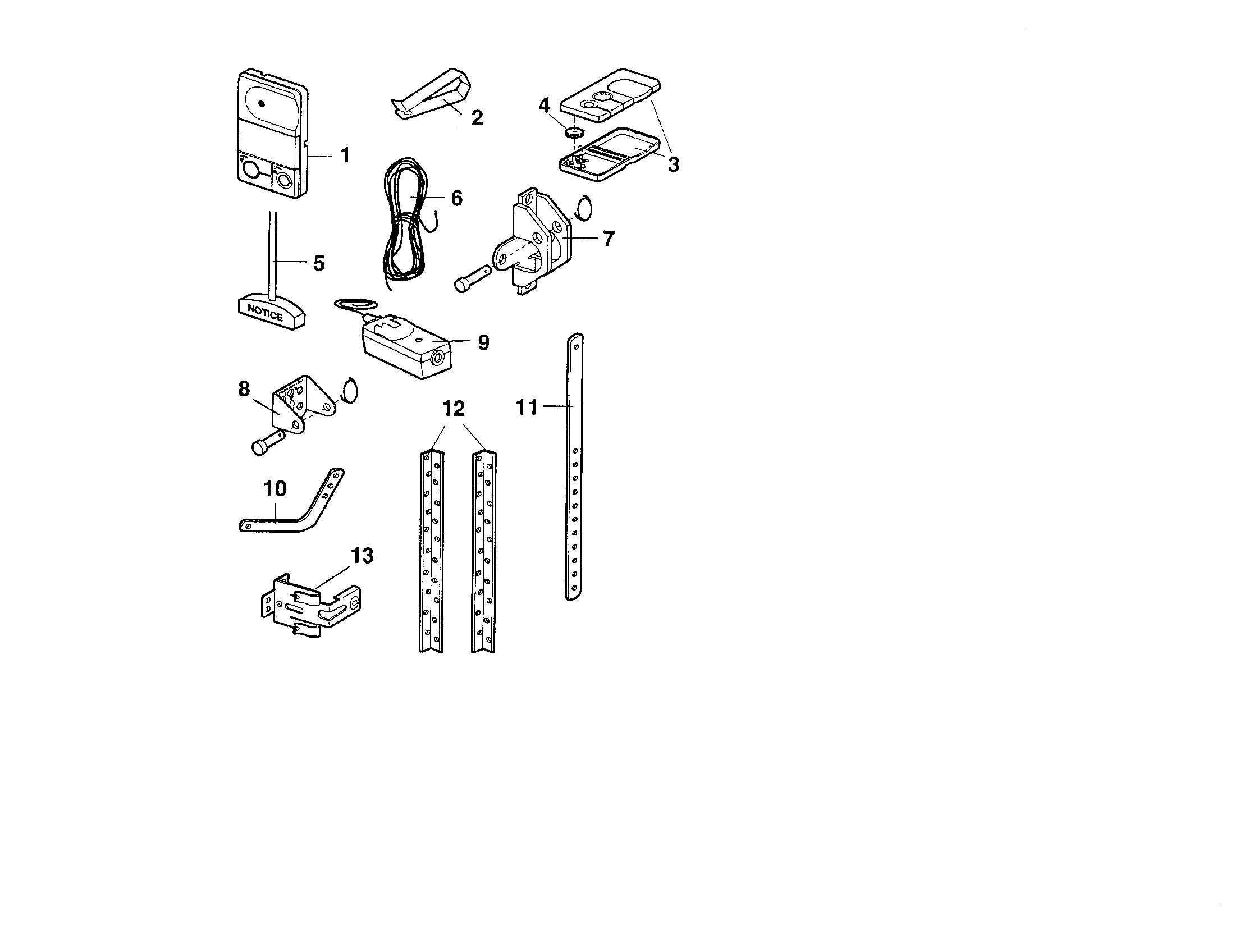 Control console/safety sensor