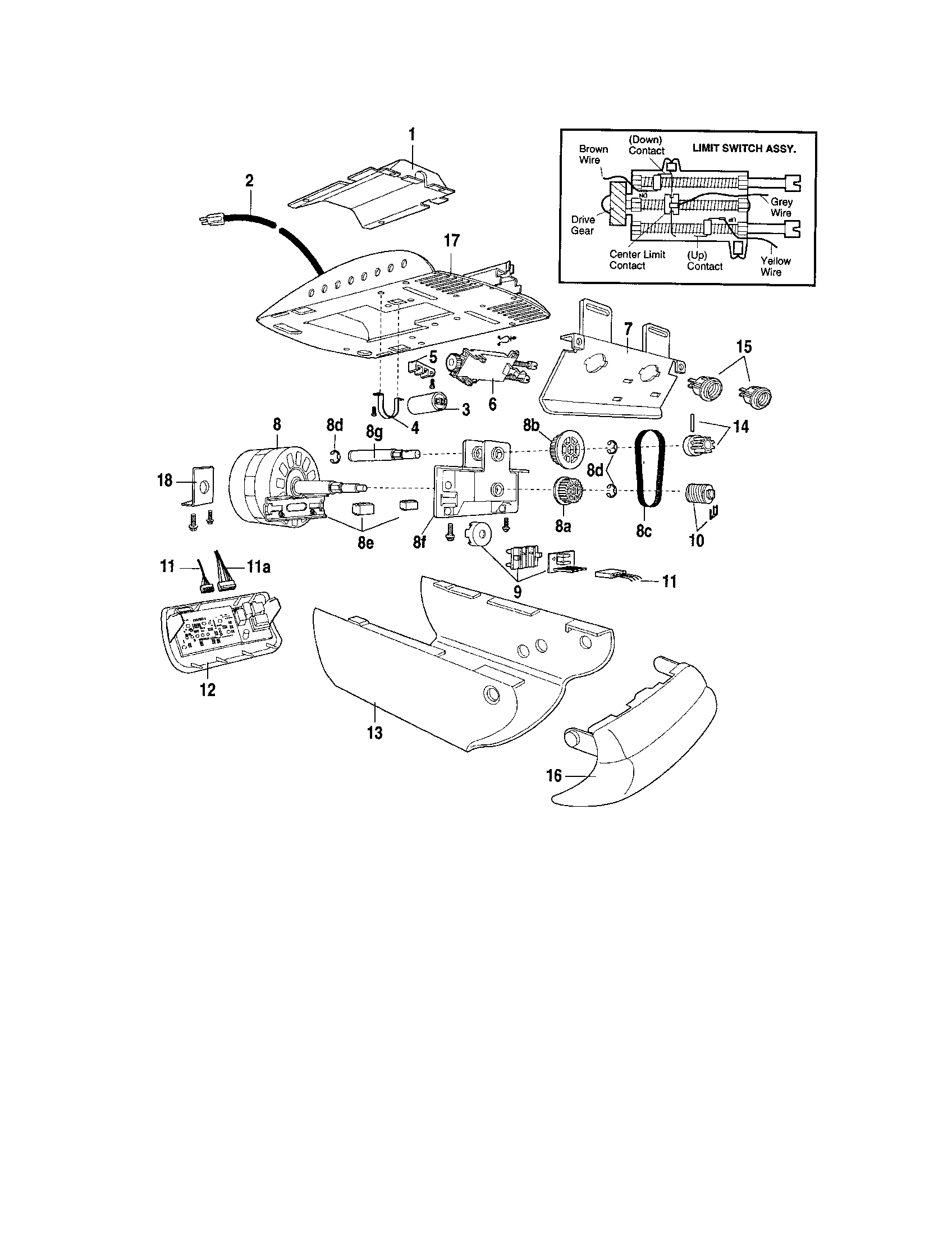 Official Craftsman 13953965SRT garage door opener parts | Sears