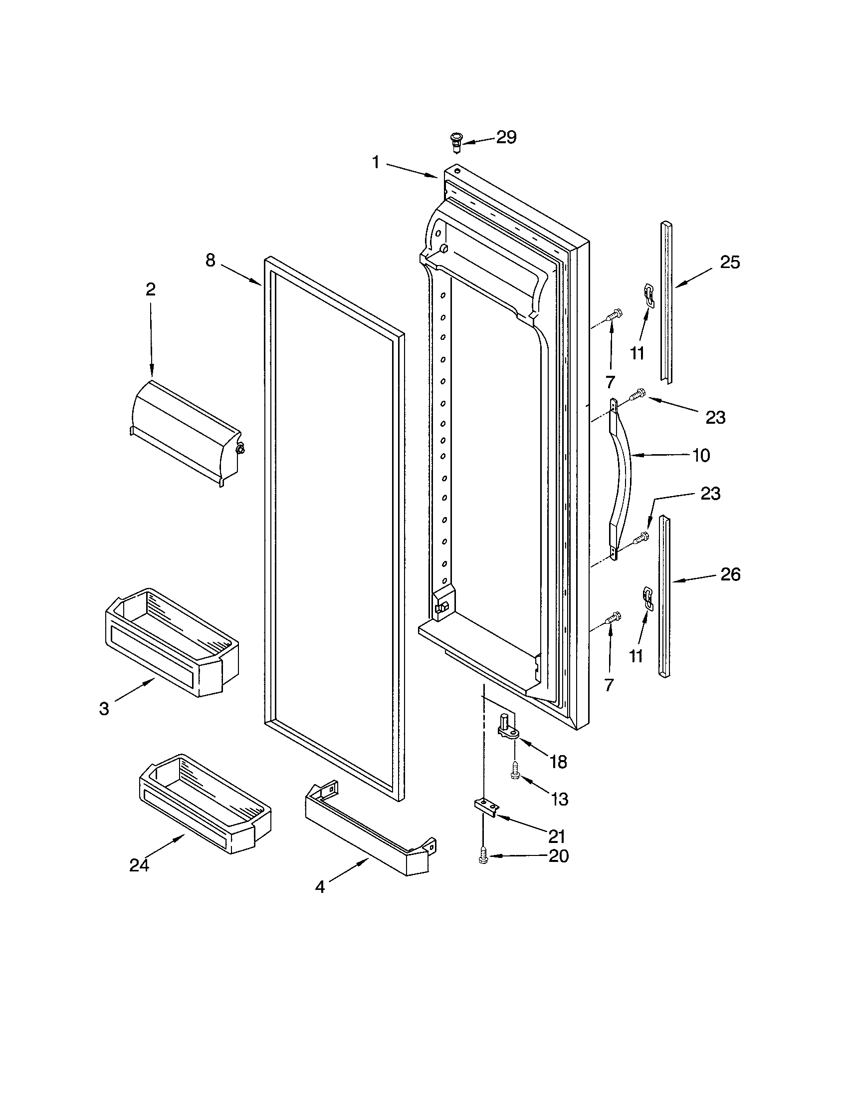 Refrigerator door
