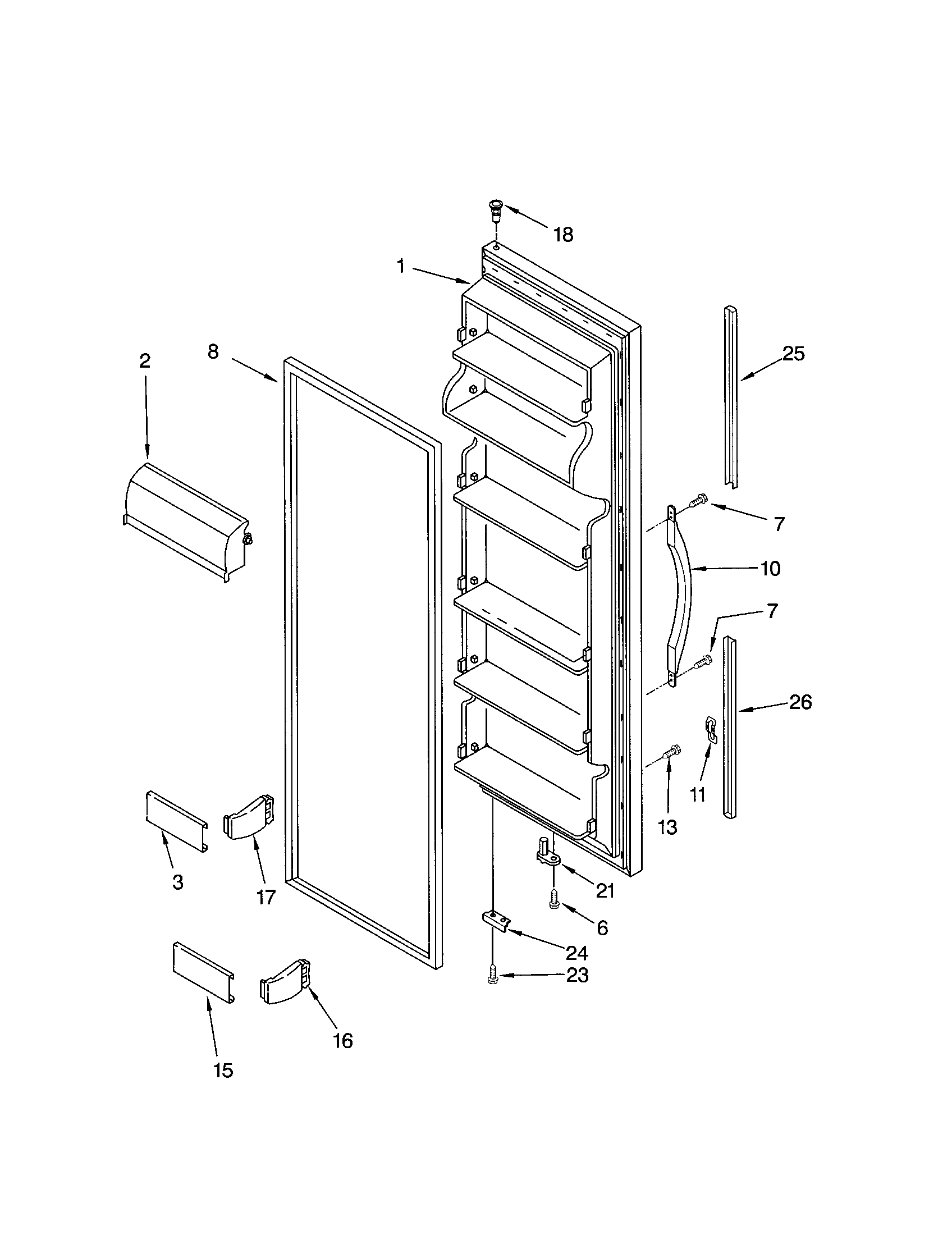Refrigerator door