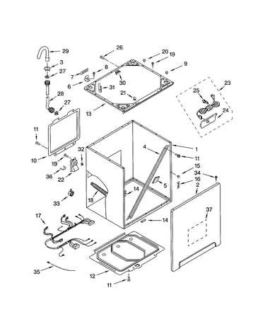 Cabinet and frame