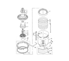 Kenmore Elite 11022064101 washplate, basket and tub diagram