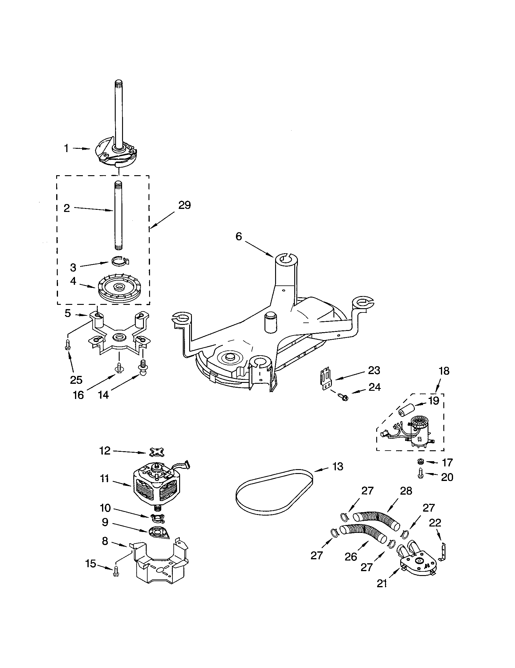 Brake, motor and pump
