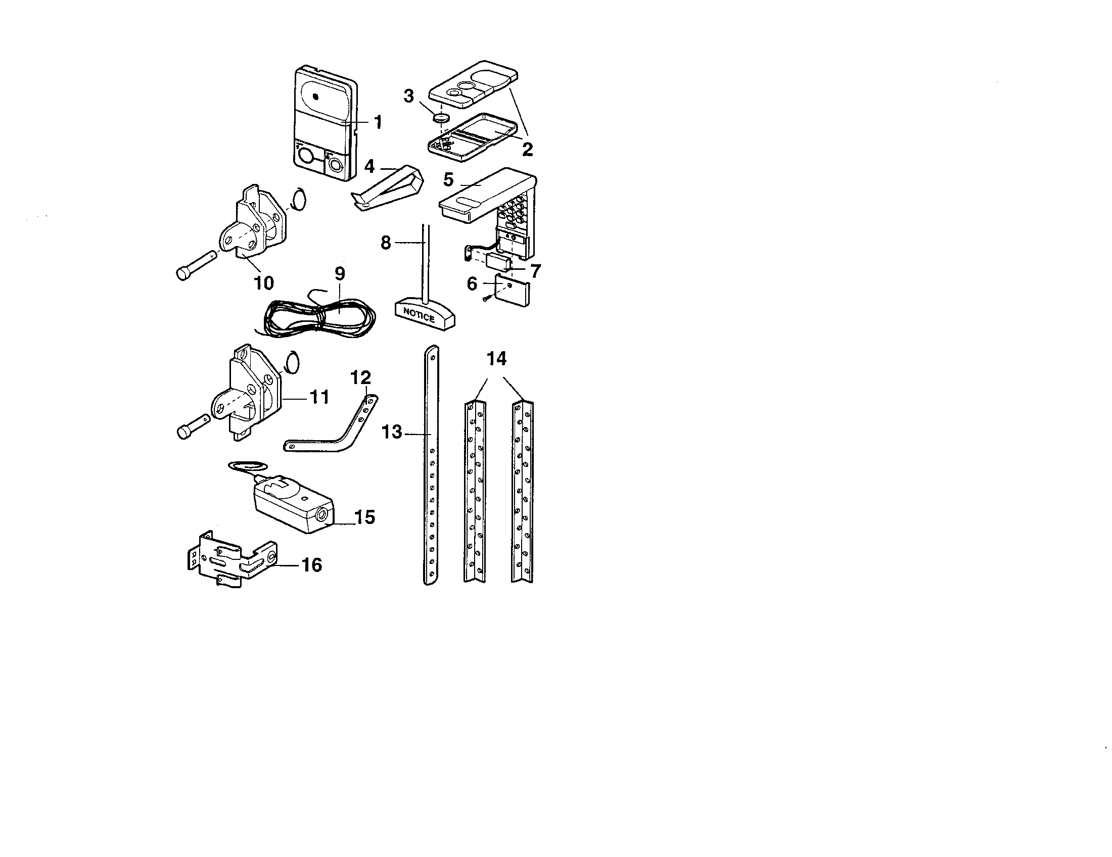 Control console/safety sensor