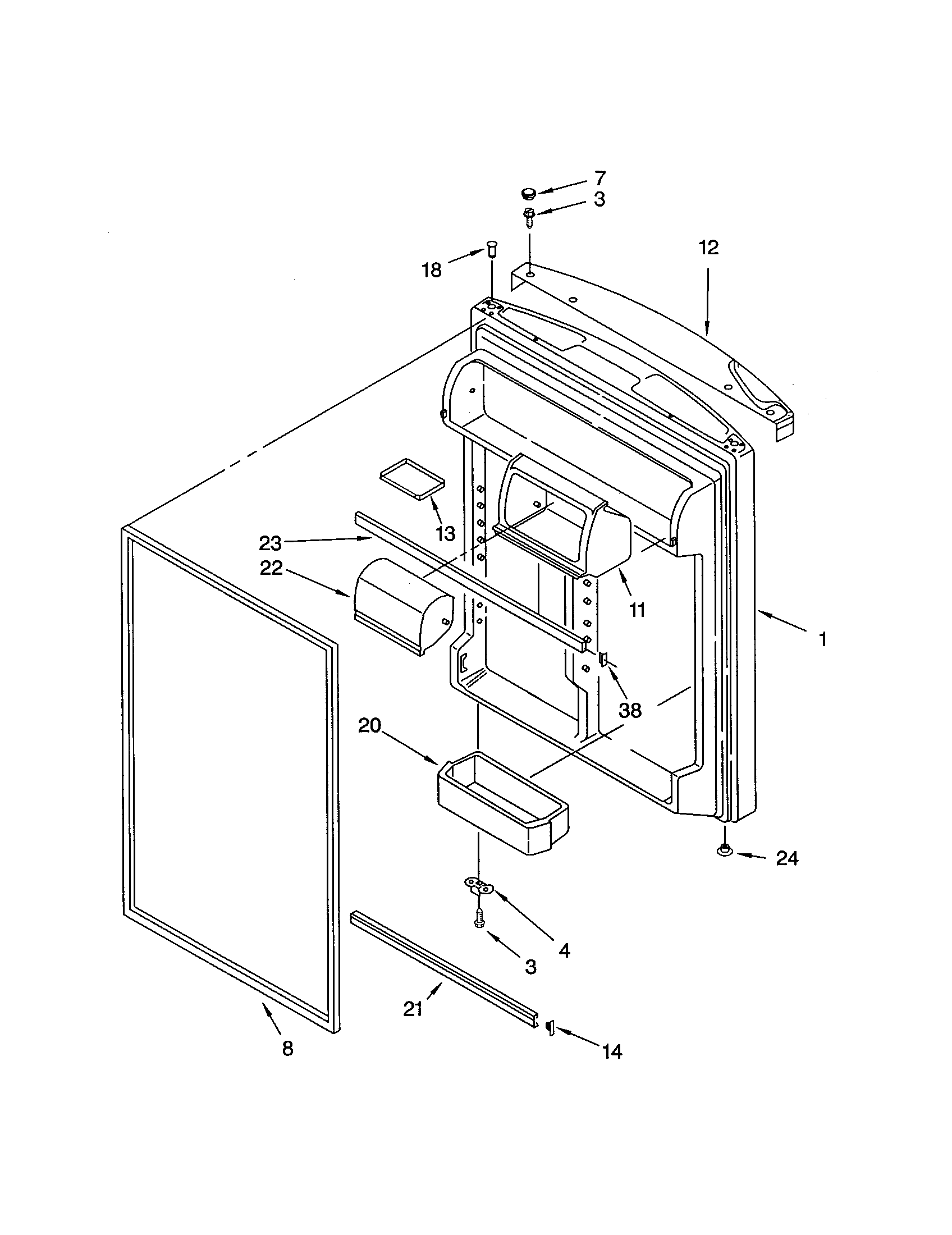 Refrigerator door