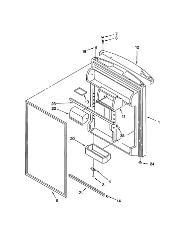 Refrigerator door