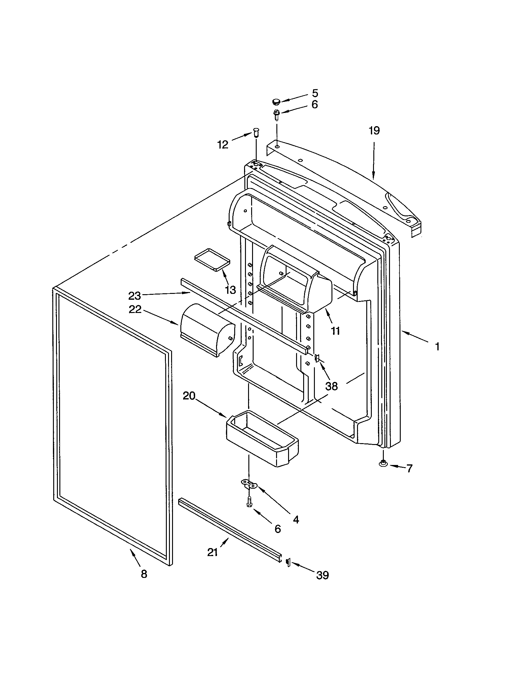 Refrigerator door