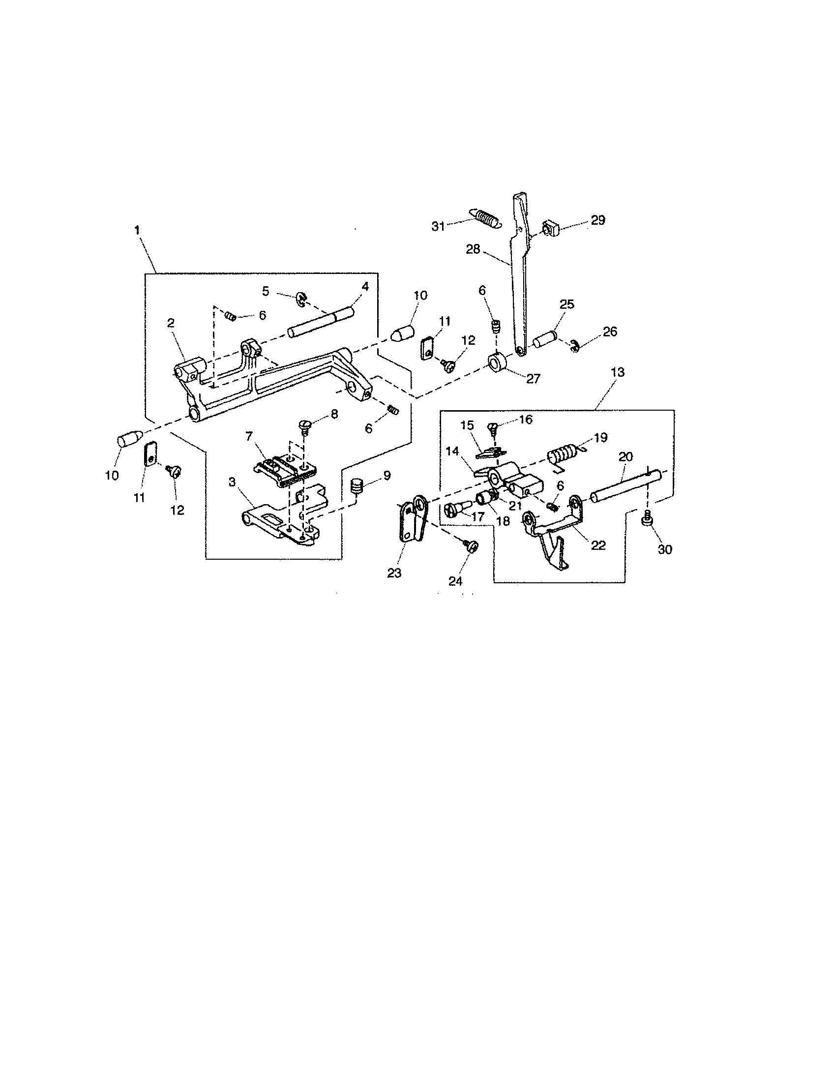 Feed rock shaft (unit)