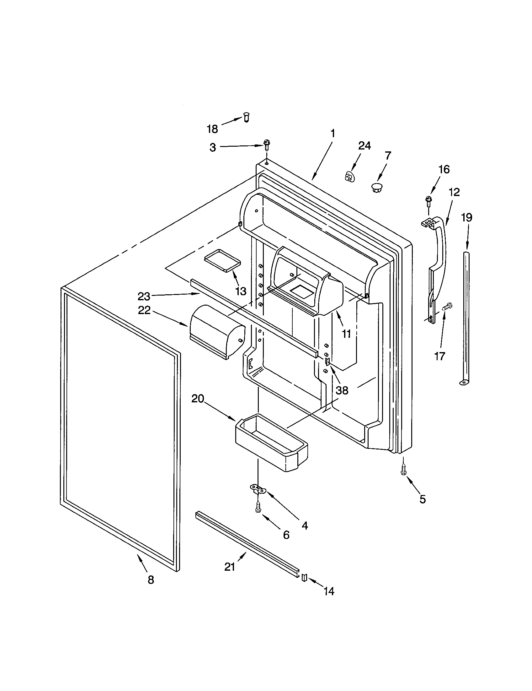Refrigerator door