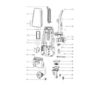 Eureka 4335FT-1 bag cover/motor/handle diagram