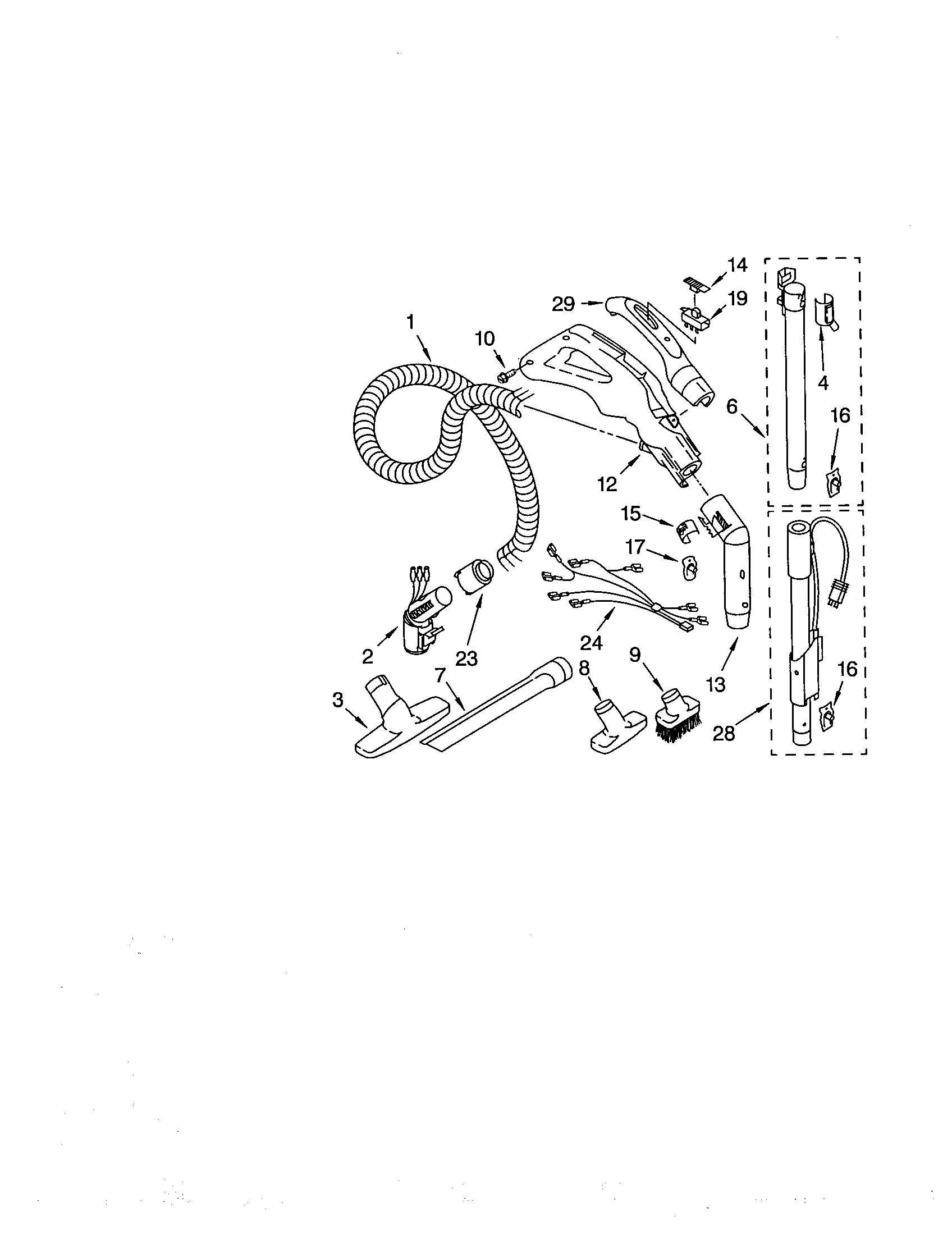 Hose and attachment