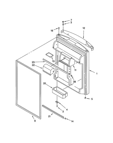 Refrigerator door