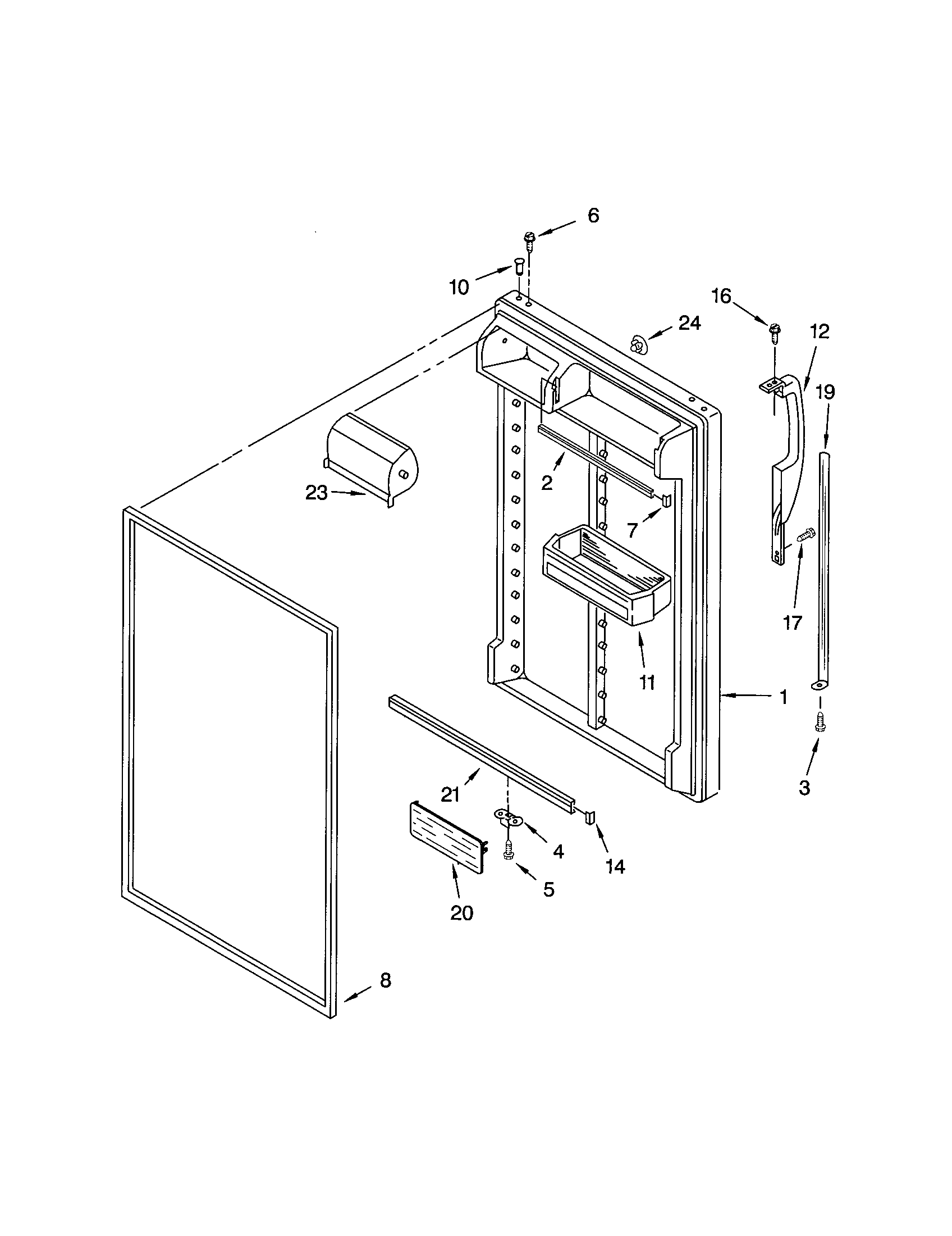 Refrigerator door