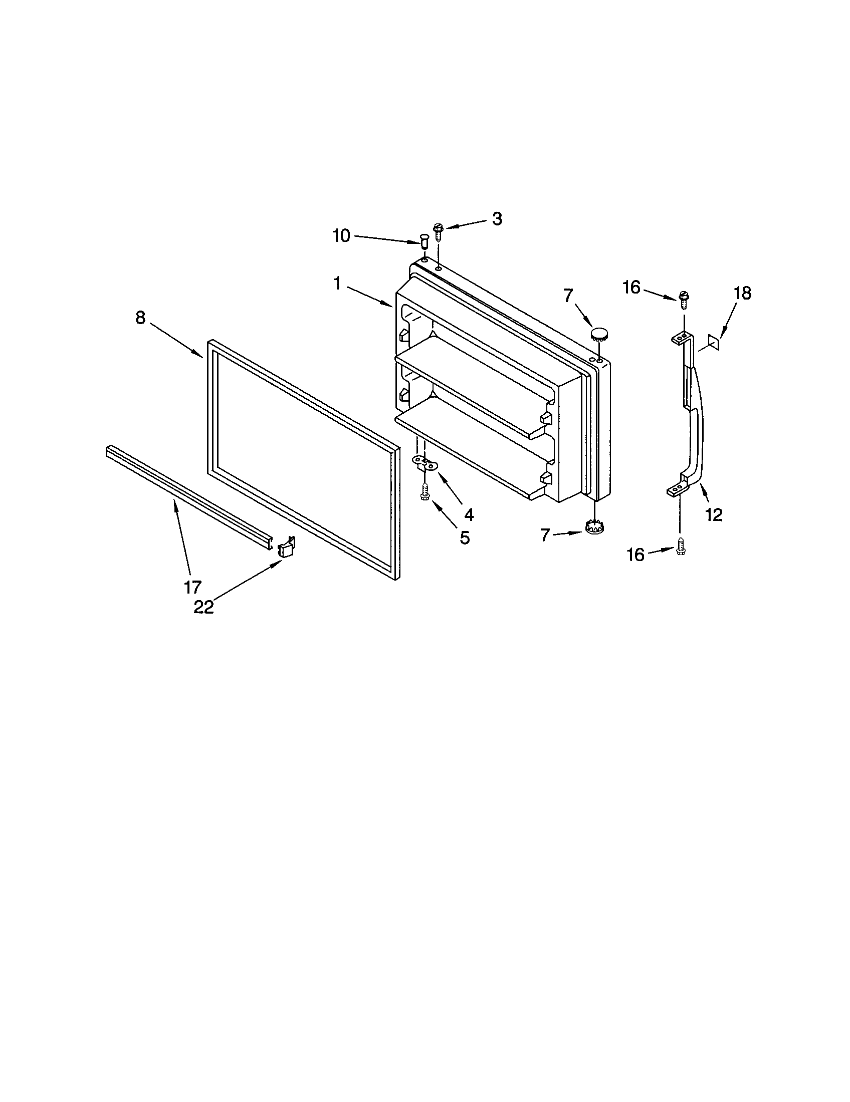 Freezer door