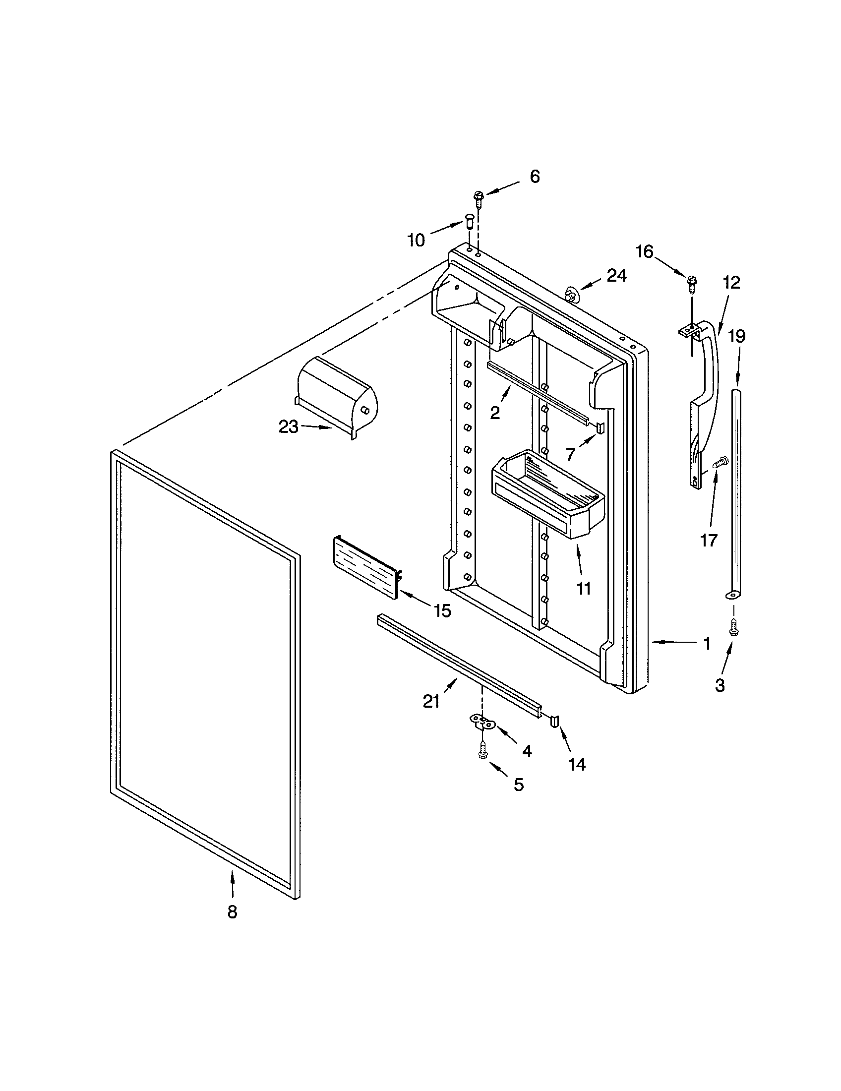 Refrigerator door