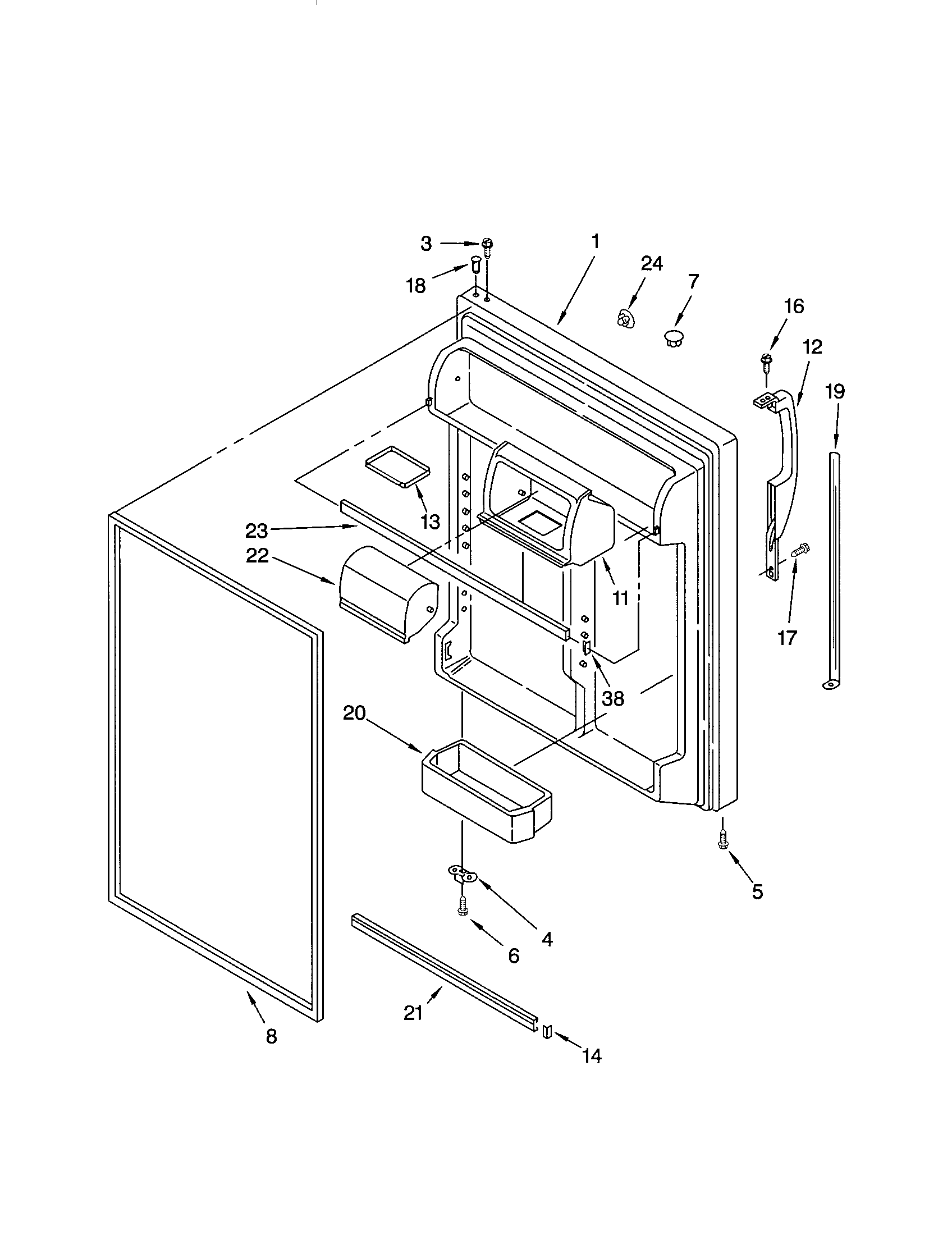 Refrigerator door