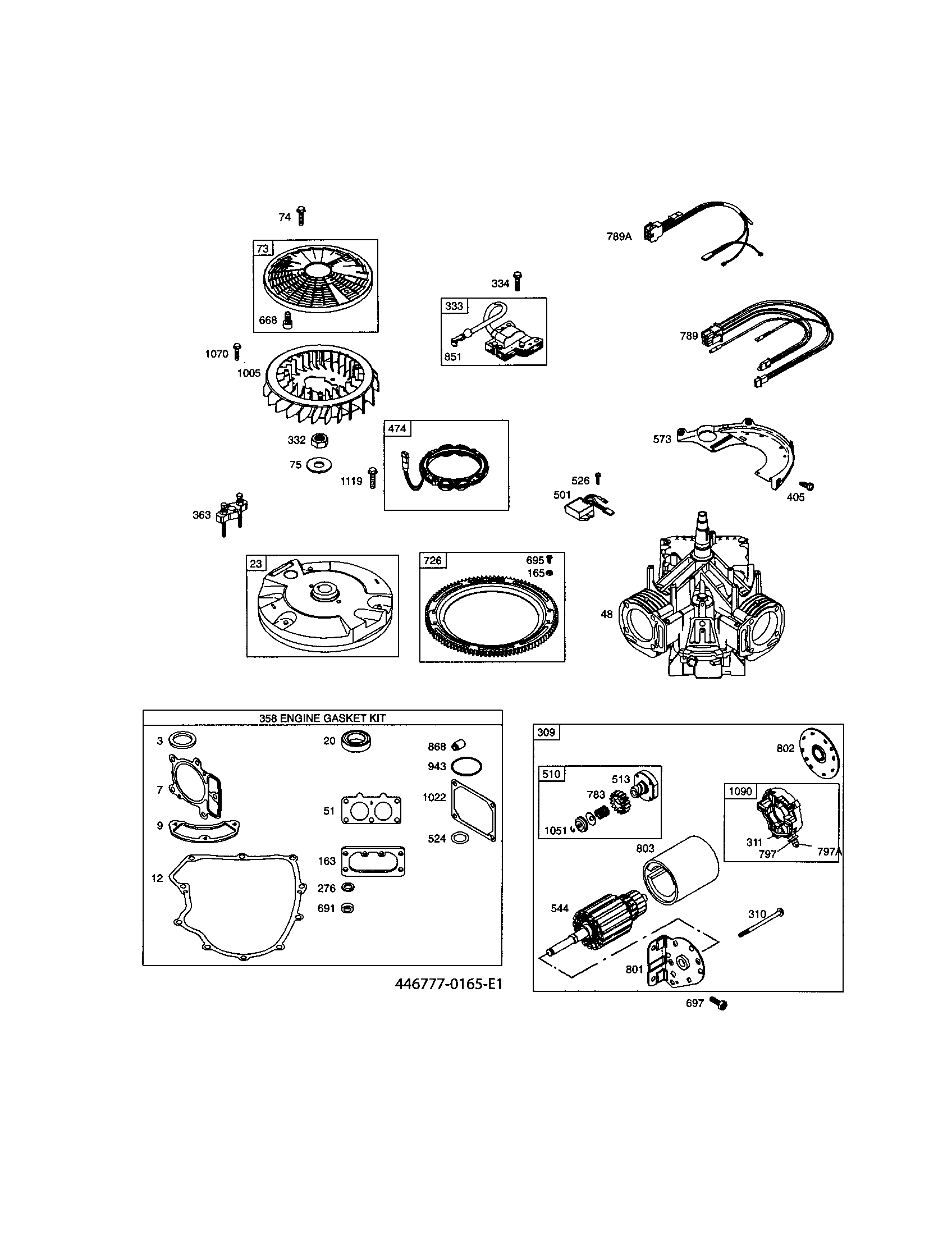 Short block/motor-starter