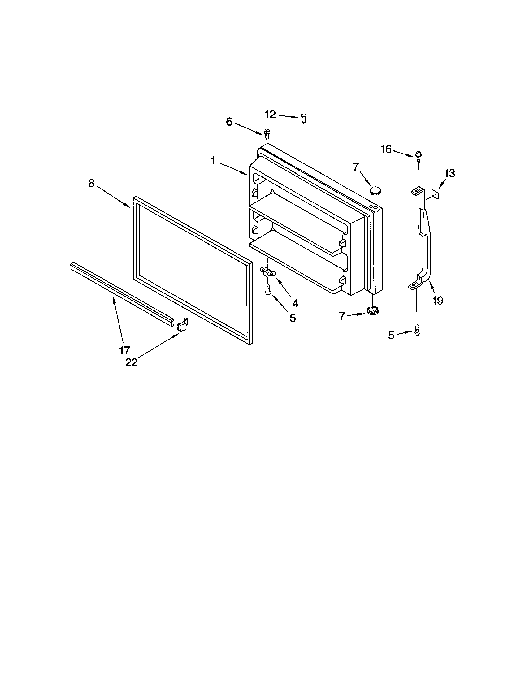 Freezer door