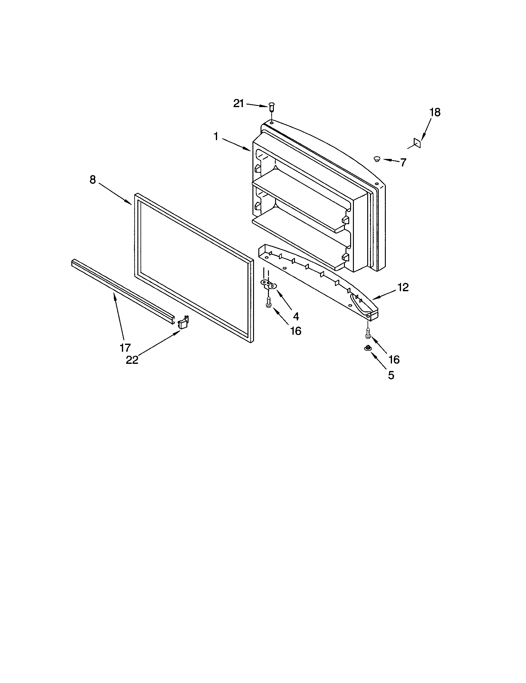 Freezer door