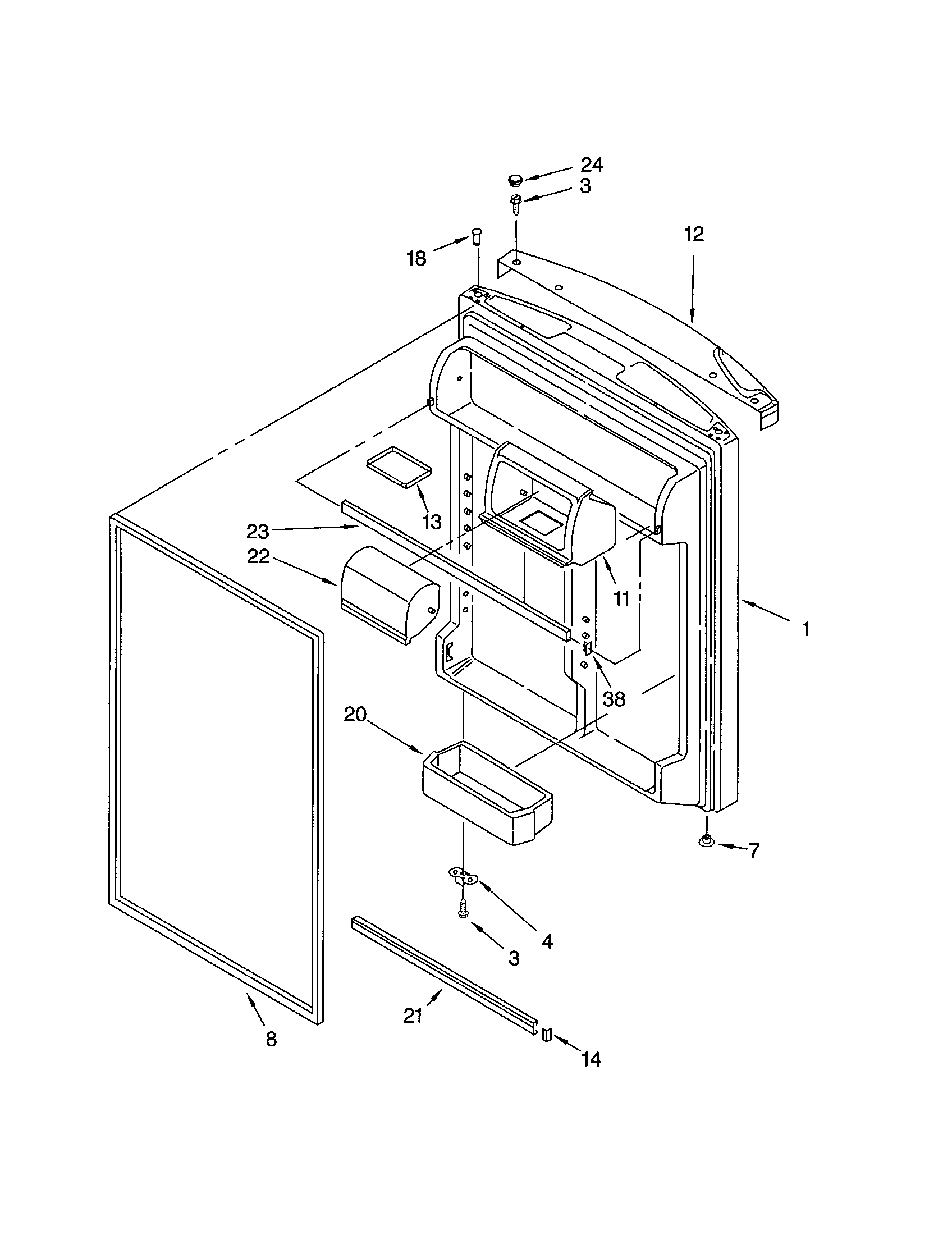 Refrigerator door