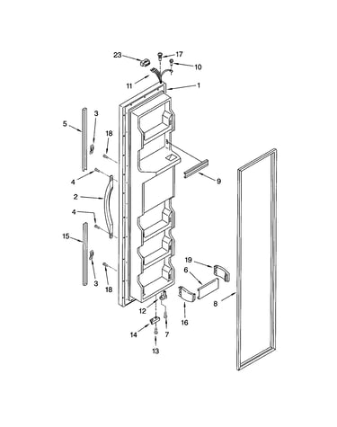 Freezer door
