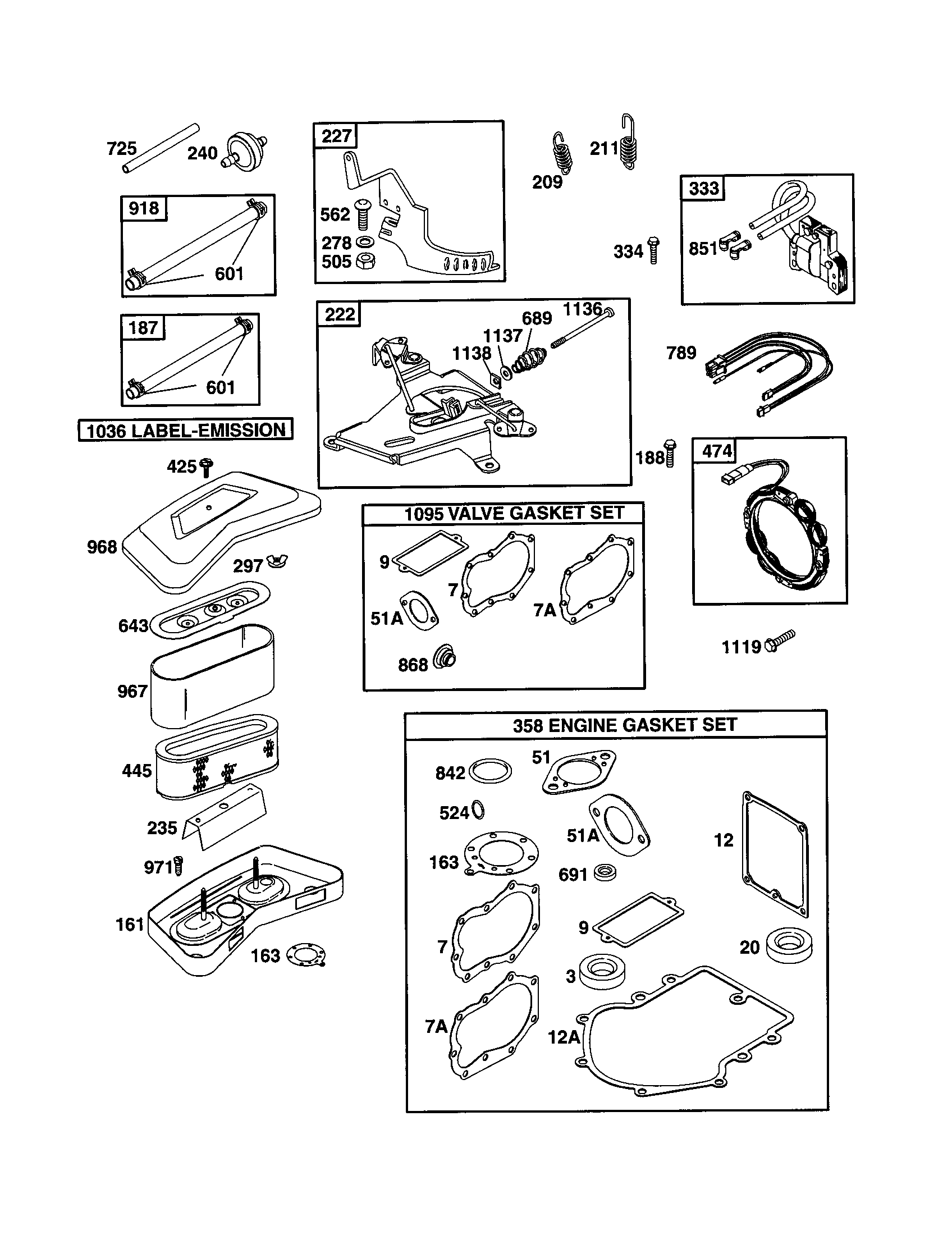 BRACKET-CONTROL/ENGINE GASKET SET