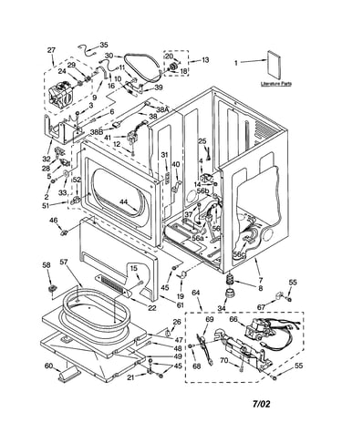 Lower cabinet and front panel