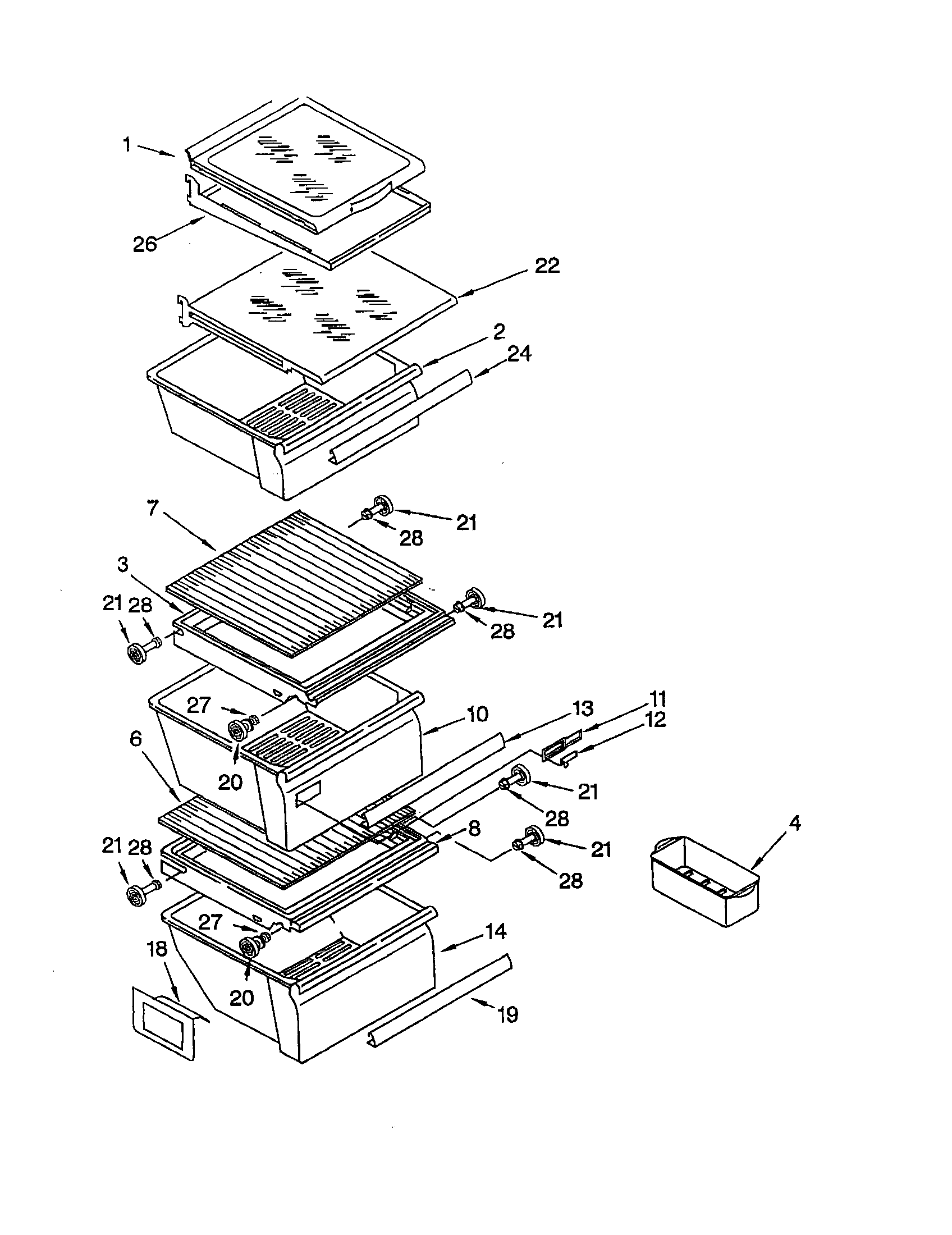 Refrigerator shelf
