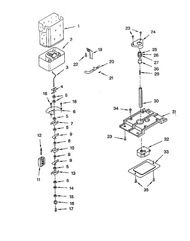 Motor and ice container